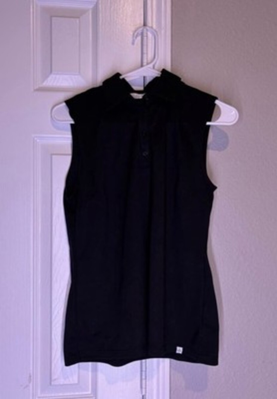 New Lady Hagen Pique Sleeveless Polo Women’s Small Black